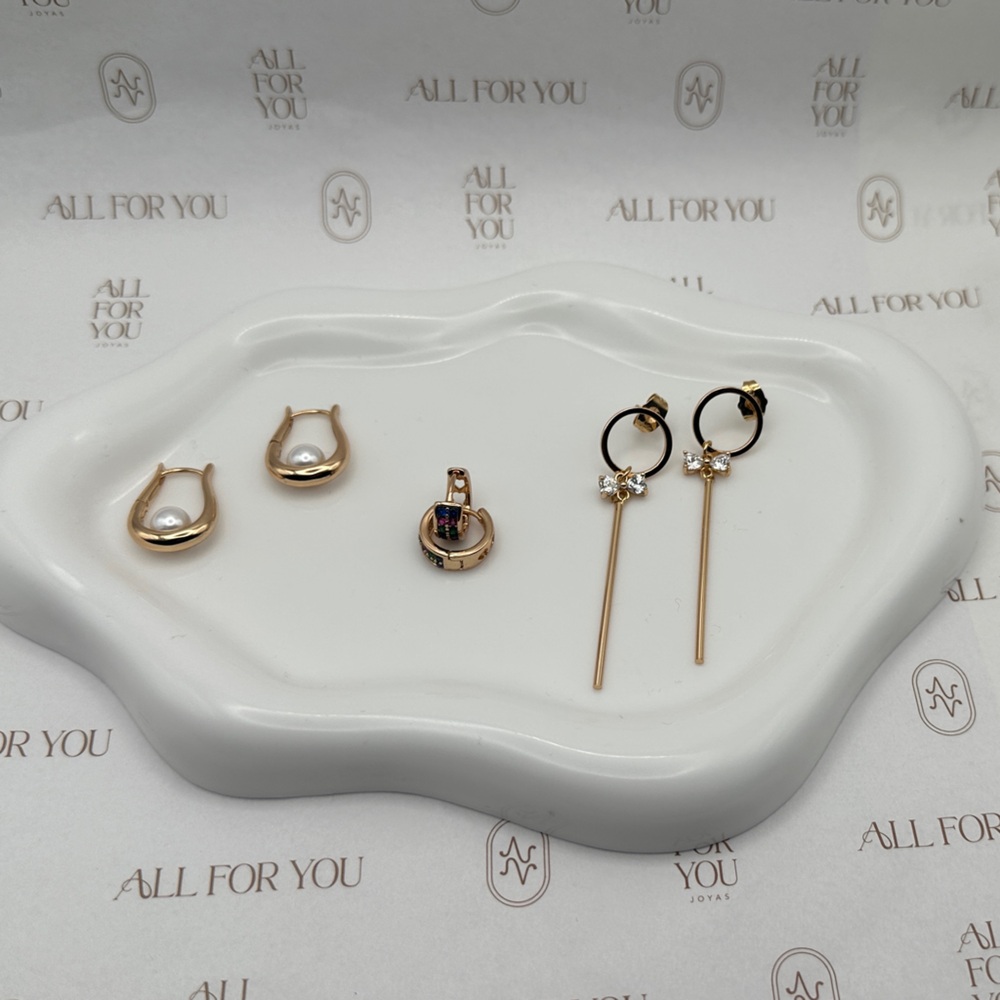✨ Golden Sparkle Trio – Gold Filled Earring Set ✨